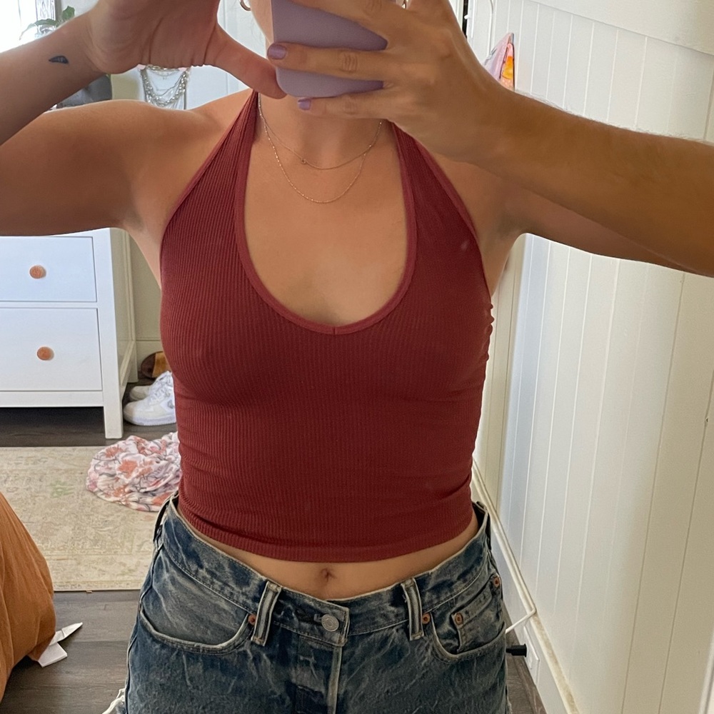 Urban Outfitters Red Seamless Halter